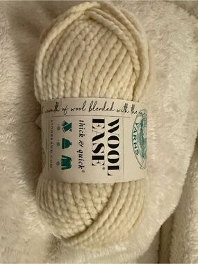 Lion Brand Wool Ease Thick & Quick Yarn - Cream
